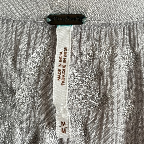 Free People Embroidered Fable Dress in Dove - Picture 10 of 13